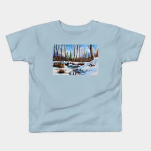 Snowbank Stream Kids T-Shirt